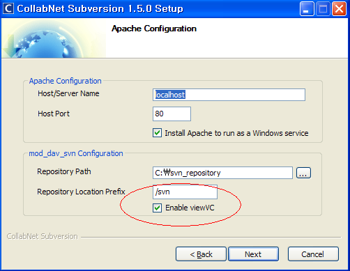 subversion apache configuration